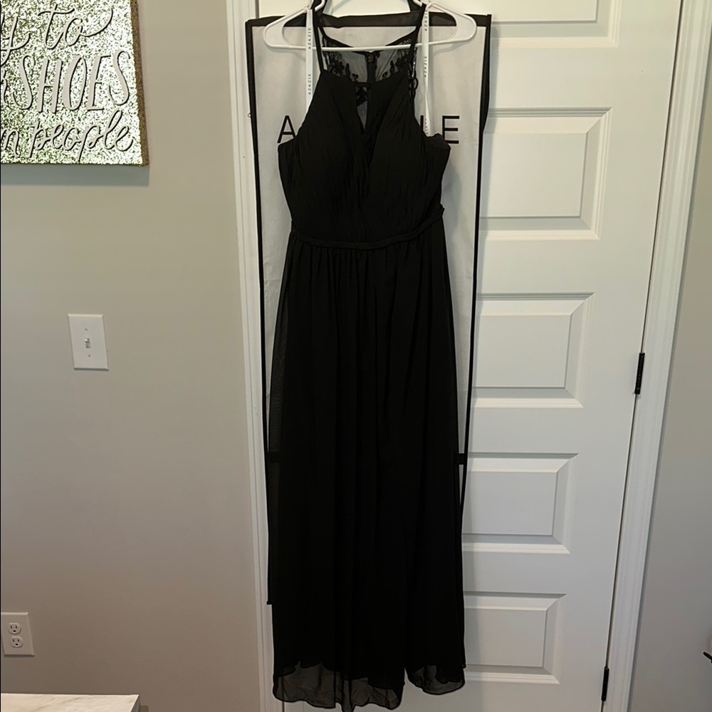 Azazie Black Halter Dress